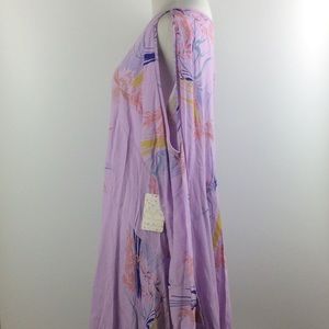 Free People Lilac Women's M Lavender Floral Dress